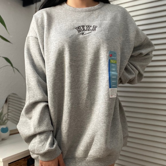 custom embroidered crewneck